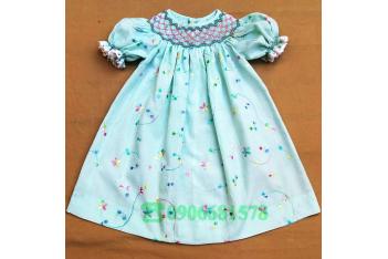 BÁN SỈ ÁO ĐẦM BÉ GÁI THÊU TAY