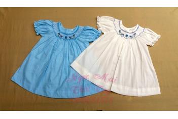 BÁN SỈ ÁO ĐẦM BÉ GÁI THÊU TAY