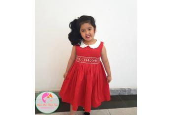 Đầm Smock thêu tay