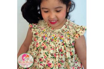 Đầm Smock thêu tay