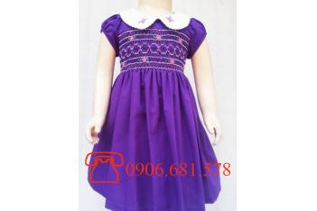 VÁY ĐẦM THÊU TAY SMOCK BÉ GÁI SÀI GÒN