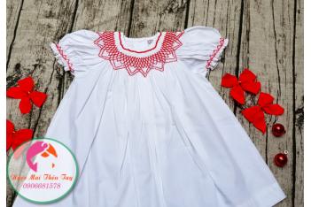Đầm Smock thêu tay