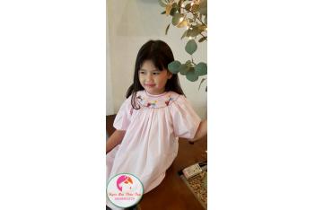 Đầm Smock thêu tay