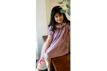 Đầm Smock thêu tay