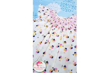 Đầm Smock thêu tay