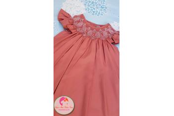 Đầm Smock thêu tay