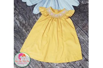 Đầm Smock thêu tay