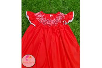 Đầm Smock thêu tay