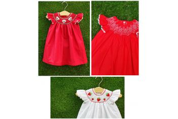 Đầm Smock thêu tay