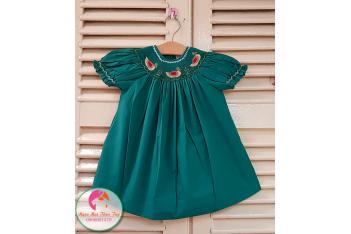Đầm Smock thêu tay