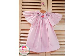 Đầm Smock thêu tay