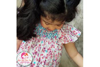 Đầm Smock thêu tay