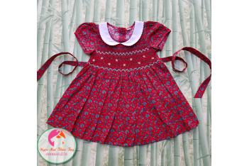 Đầm Smock thêu tay