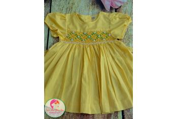 Đầm Smock thêu tay