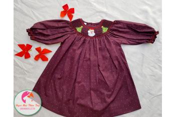 Đầm Smock thêu tay