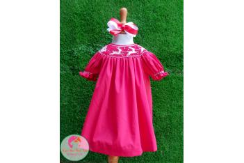 Đầm Smock thêu tay