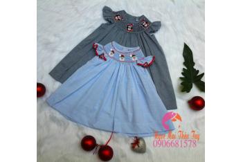 BÁN SỈ VÁY ĐẦM THÊU TAY TRẺ EM