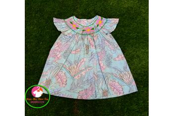 Đầm Smock thêu tay