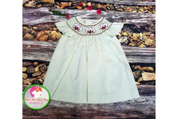 Đầm Smock thêu tay