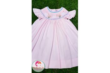 Đầm Smock thêu tay