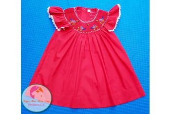 Đầm Smock thêu tay