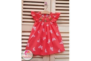 Đầm Smock thêu tay