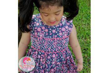 Đầm Smock thêu tay