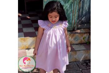Đầm Smock thêu tay